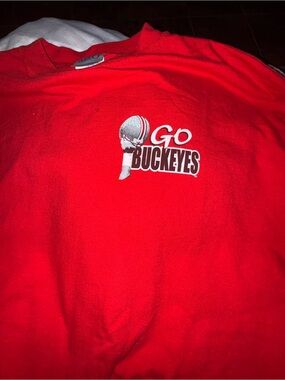 Go Buckeyes Red Graphic T-Shirt-xl